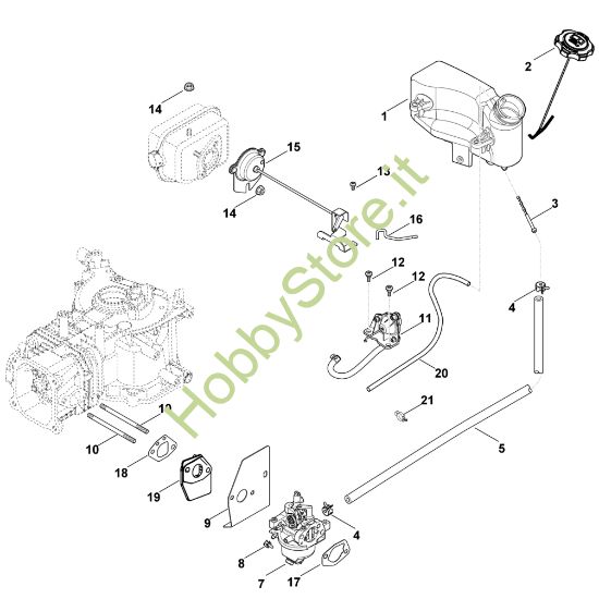 Picture of G - Carburatore, condotto carburante XT-800 (XT800-2053)